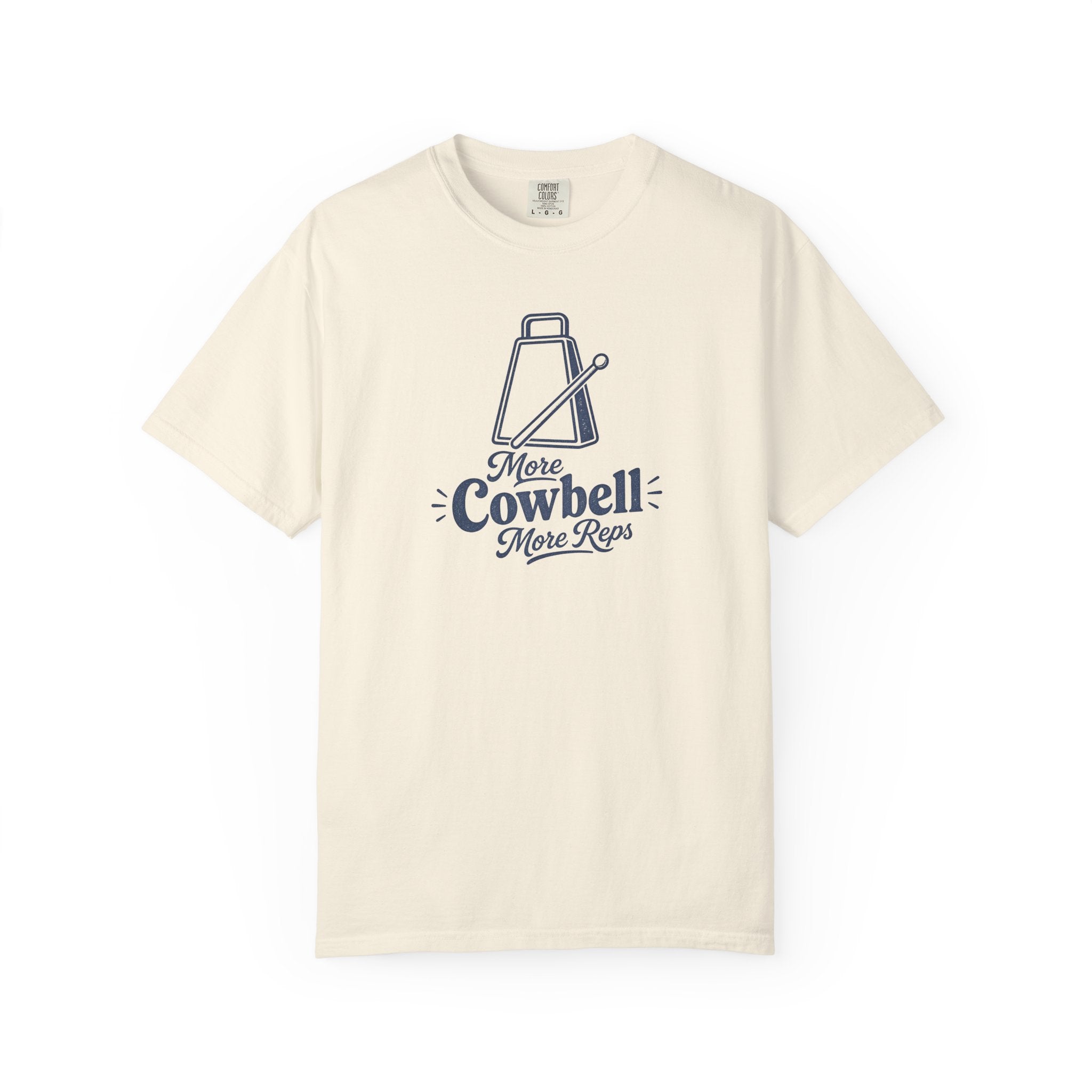 Cowbell Graphic T-Shirt — “More Cowbell, More Reps” Fitness Tee