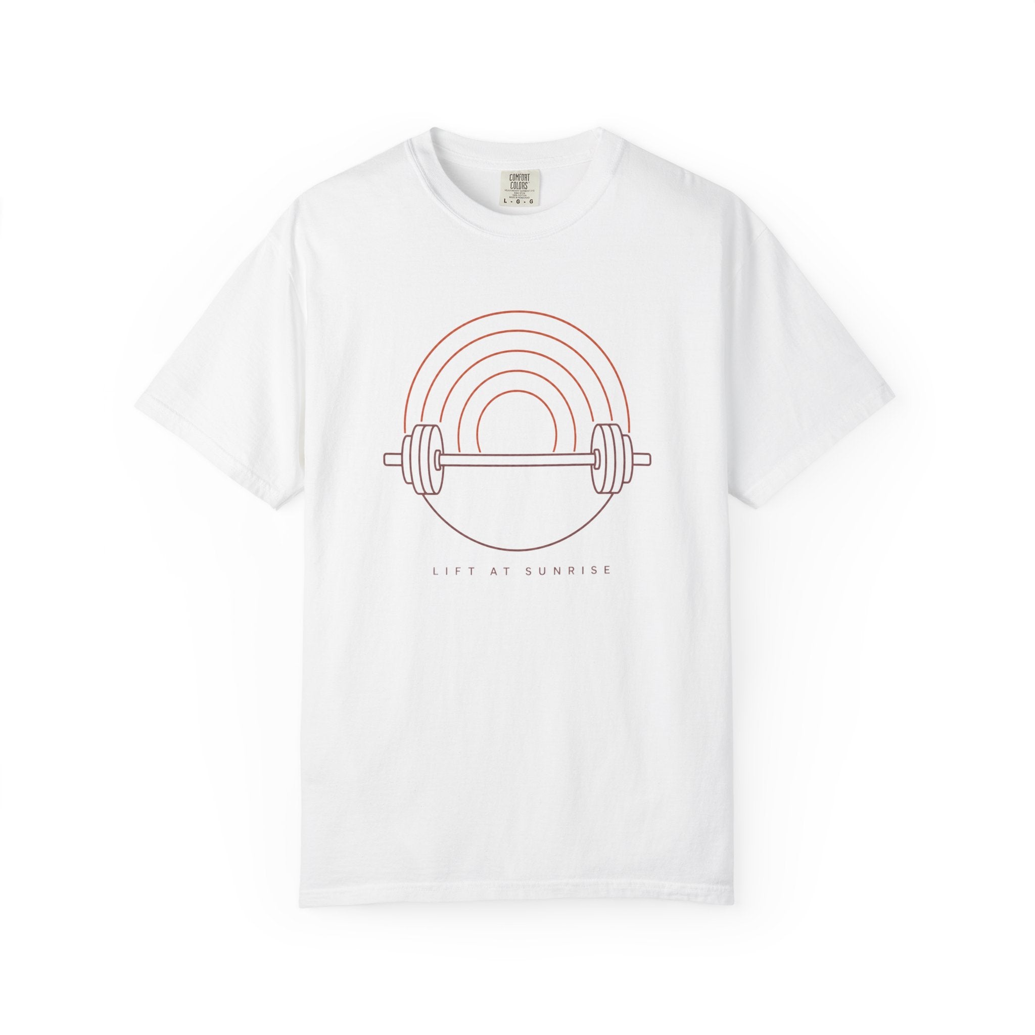 Fitness Rainbow T-Shirt — Live At Sunrise Barbell Graphic Tee