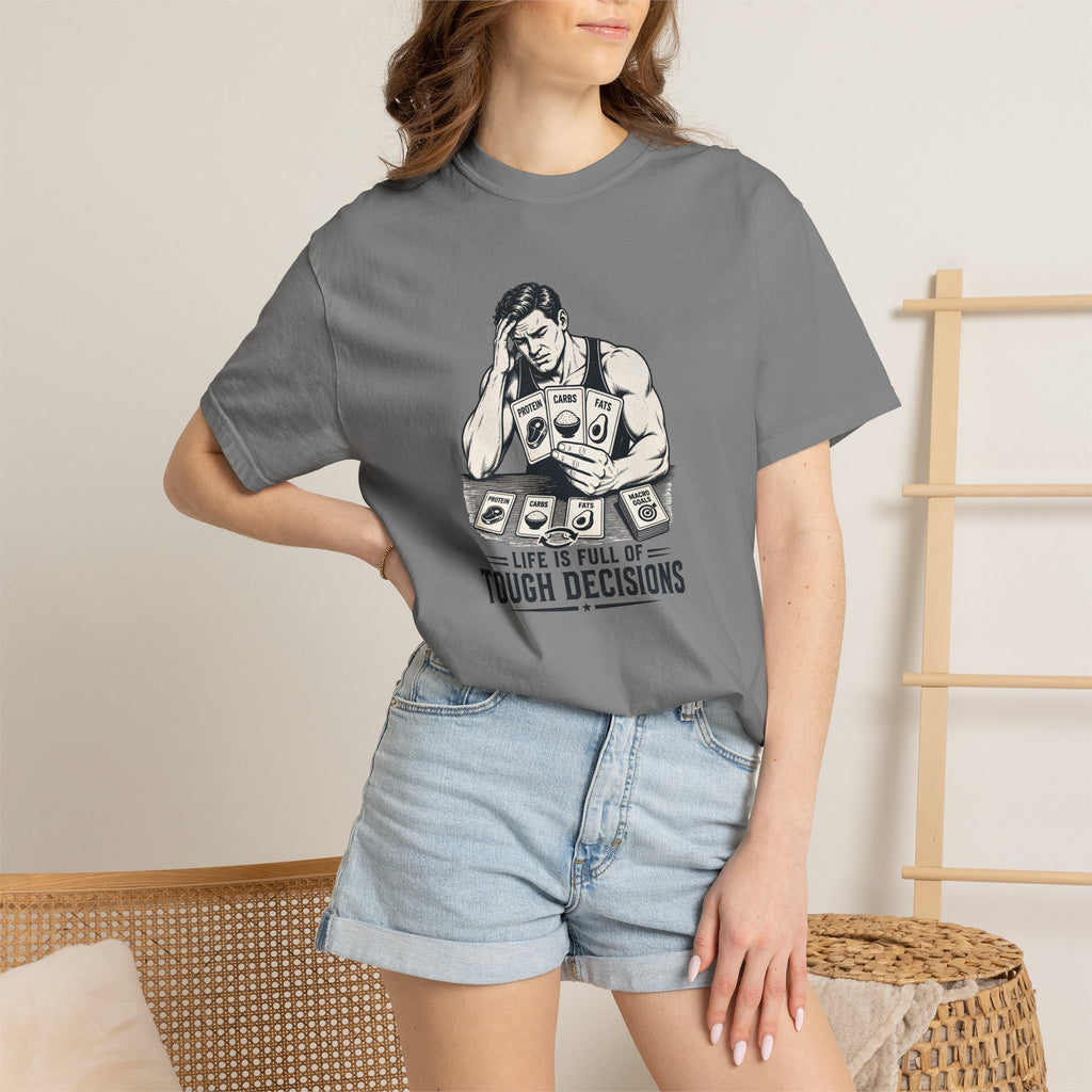 T-Shirt “Life Is Full of Tough Decisions” Funny Card-Player Graphic Tee
