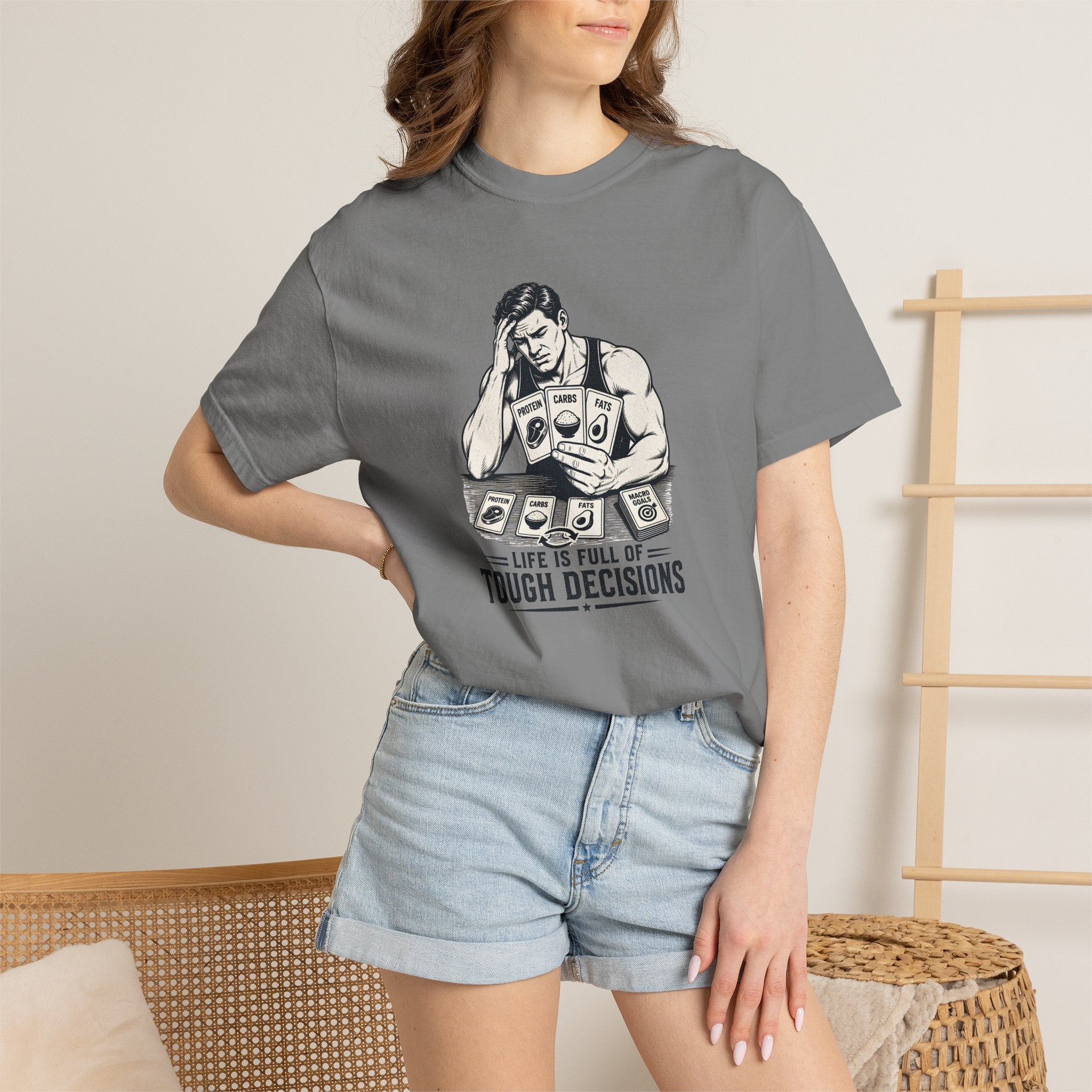 T-Shirt “Life Is Full of Tough Decisions” Funny Card-Player Graphic Tee