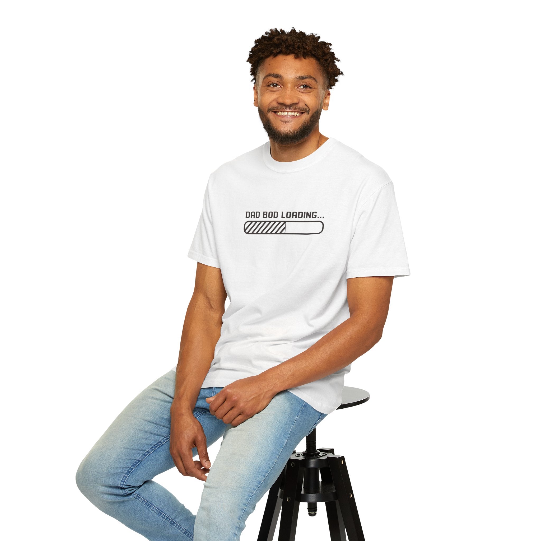 Dad Bod Loading T-Shirt — Funny Fatherhood Progress Bar Tee